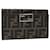 FENDI Zucca Canvas Wallet Black Brown Auth 50751  ref.1041583