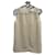 Ärmellose Chanel-Bluse Beige Polyester  ref.1041630