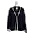 Strickjacke Chanel Uniform Marineblau Baumwolle  ref.1041636