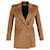 Saint Laurent Double-Breasted Blazer in Tan Wool and Cashmere Blend Brown Beige  ref.1042051