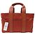 Hermès NOVA BOLSA HERMES ACAPULCO PM CABAS LONA E COURO LARANJA NOVA BOLSA DE MÃO