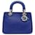 NEW CHRISTIAN DIOR DIORISSIMO PM HANDBAG IN BLUE OSTRICH LEATHER OSTRICH BAG Navy blue  ref.1042124