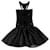 Vestido de cóctel cruzado Versace en algodón negro  ref.1042153