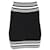 Minigonna Balmain in maglia stretch a righe in viscosa nera Nero Fibra di cellulosa  ref.1042156