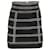 Balmain Mini-jupe en maille stretch à passepoil métallisé en viscose noire Fibre de cellulose  ref.1042159