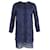 Vestido recto de manga corta Vanessa Bruno en lino azul marino  ref.1042203