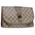 GUCCI GG Canvas Web Sherry Line Clutch Bag PVC Leather Beige Red Auth ep1380 Green  ref.1042523