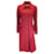 Autre Marque Fleurette Pomegranate Wool Trench Coat Red  ref.1042972