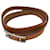 Hermès ***API HERMES 3 Bracelet en cuir Marron  ref.1043642