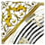 Hermès HERMES CARRE 90 DIES ET HORE Scarf Silk Yellow Beige Auth ac2151  ref.1043906