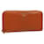 Saffiano PRADA Long Wallet Safiano leather Orange Auth 51338  ref.1043971