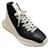 Rick Owens Black / Milk Leather Geth Runner Sneakers  ref.1044152