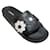 Autre Marque Sandales à glissière en cuir noir Vivetta avec fleurs blanches  ref.1044208