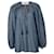 Autre Marque Feonia, camicetta blu con maniche a palloncino Cotone Biancheria  ref.1019218