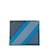 Cartera plegable de lona con logotipo Cooper de Michael Kors Cartera corta de lona 36R3LCOF3U en excelente estado Azul Lienzo  ref.1044276