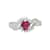 & Other Stories Platinum Diamond & Ruby Ring Silvery Metal  ref.1044287