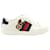 Sneaker Gucci Ace Ricamata In Pelle Bianca Bianco  ref.1044479