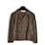 Marni Khaki Brown Crop Leather Jacket Fr38 new Cuir Marron Kaki  ref.1044514
