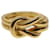 Ring Hermès Anel de lenço com design de nó circular HERMES Atame Autenticação em tom dourado de metal 51414  ref.1044598