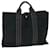 Hermès HERMES cabas MM Tote Bag coton Noir Auth 51877  ref.1044599