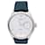Montre Rolex, "Cellini Date", or blanc, cuir.  ref.1044678