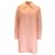 Peserico Pink Shimmer Detail Chevron Knit Coat Wool  ref.1044756