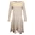 Chloé Chloe Pleated Hem Dress in Cream Polyester Beige  ref.1044999