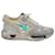 Golden Goose Running Sole Sneakers in White Mint Suede Grey  ref.1045011