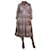 Autre Marque Mehrfarbig bedrucktes Kleid mit Falten – Größe US 12 Mehrfarben Baumwolle  ref.1045044
