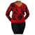 Dries Van Noten Suéter floral vermelho brilhante com decote em V - tamanho M Lã  ref.1045051