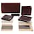 CARTIER Wallet Leather 4Set Wine Red Auth ac2152  ref.1045450