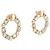 Christian Dior Boucles d'oreilles plaquées or strass et fausses perles