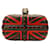Alexander McQueen Bolso de mano con cierre de calavera de charol Britannia rojo y negro Multicolor Cuero  ref.1046056