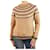 Max Mara Brown cable-knit fair isle jumper - size UK 10  ref.1046130