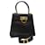 Salvatore Ferragamo Gancini Hand Bag Leather 2way Black Auth 51881  ref.1046355