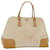 PRADA Hand Bag Canvas Leather Beige Auth 51816 Cloth  ref.1046384