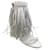 Alaïa Alaia White Leather Maxi Fringe Sandals with Ankle Strap  ref.1046586
