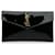 Schwarze „Uptown“-Umschlagkupplung mit Monogramm von Saint Laurent aus Lackleder  ref.1046712
