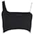 GCDS Crystal Chain Strap Ribbed Crop Top in Black Cotton  ref.1046773