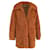 Stella Mc Cartney Stella McCartney Shearling Josephine Coat In Brown Faux Fur Red Polyester  ref.1046775