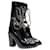 Chanel Stivaletti a catena Obsession della sfilata Nero Pelle verniciata  ref.1047010