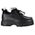 Zapatos brogue Fendi Force en cuero negro  ref.1047218