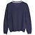 Lanvin Distressed Detail Neckline Jumper In Navy Blue Wool - view 2