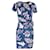 Diane Von Furstenberg Zoe Vestido com gravata na cintura em seda multicolor Azul  ref.1047238