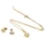 Christian Dior Necklace Pierce Set Gold Tone Auth am4857 Metal  ref.1047492
