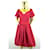 Autre Marque #red #baloon #mid #dress Cotton  ref.1047584