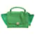 Céline Trapeze Small Leather & suede 2-Way Handbag Green  ref.1047589