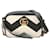 Gucci GG Marmont Mini-Umhängetasche aus Leder mit Kette in Schwarz × Weiß Mehrfarben  ref.1047590