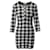 Maje Checked Knit Mini Dress in Black, white cotton  ref.1047913