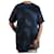 Céline Black short-sleeved pattern top - size XS Viscose  ref.1048007